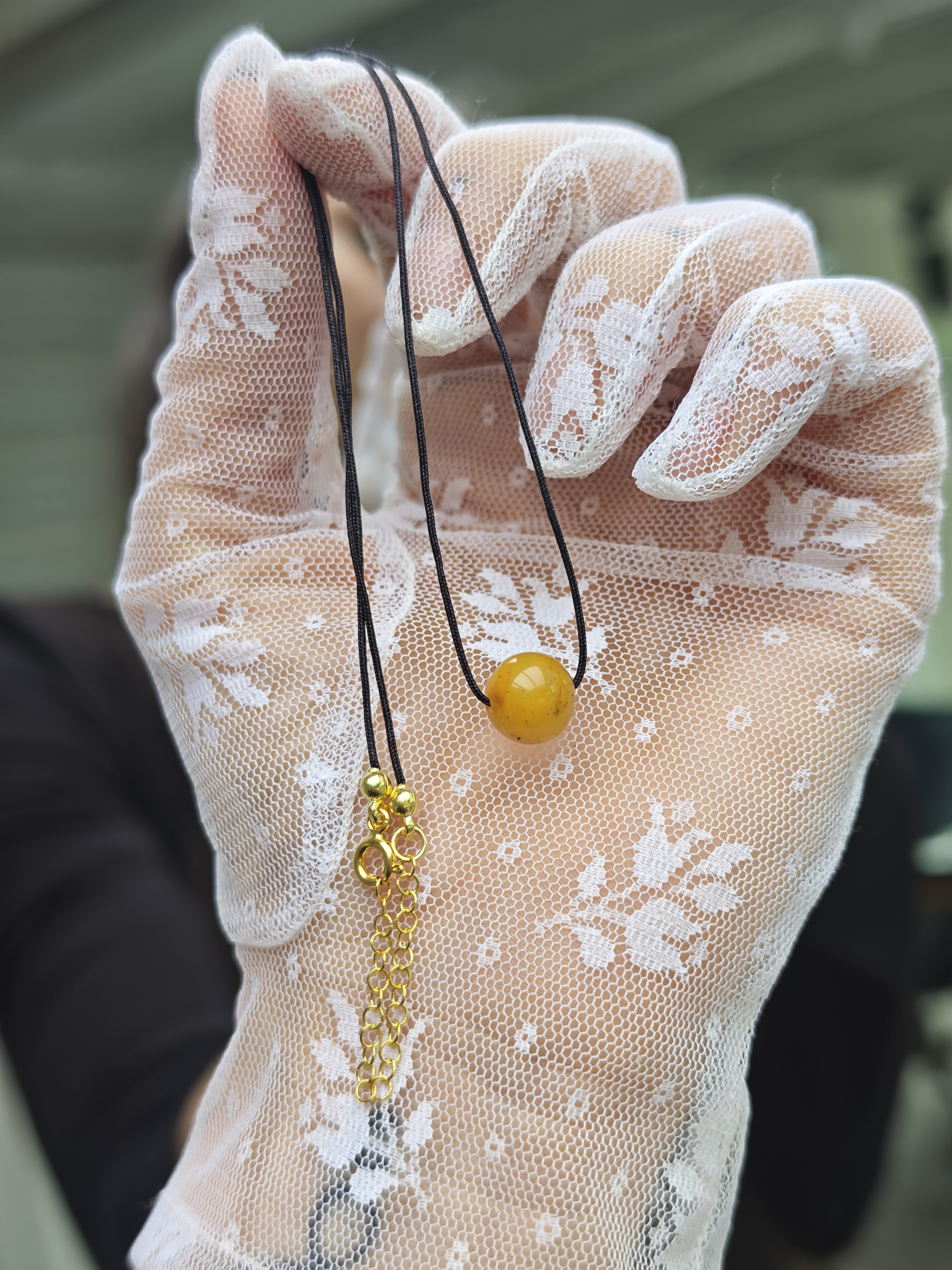 Gem Sarı Opal Kolye