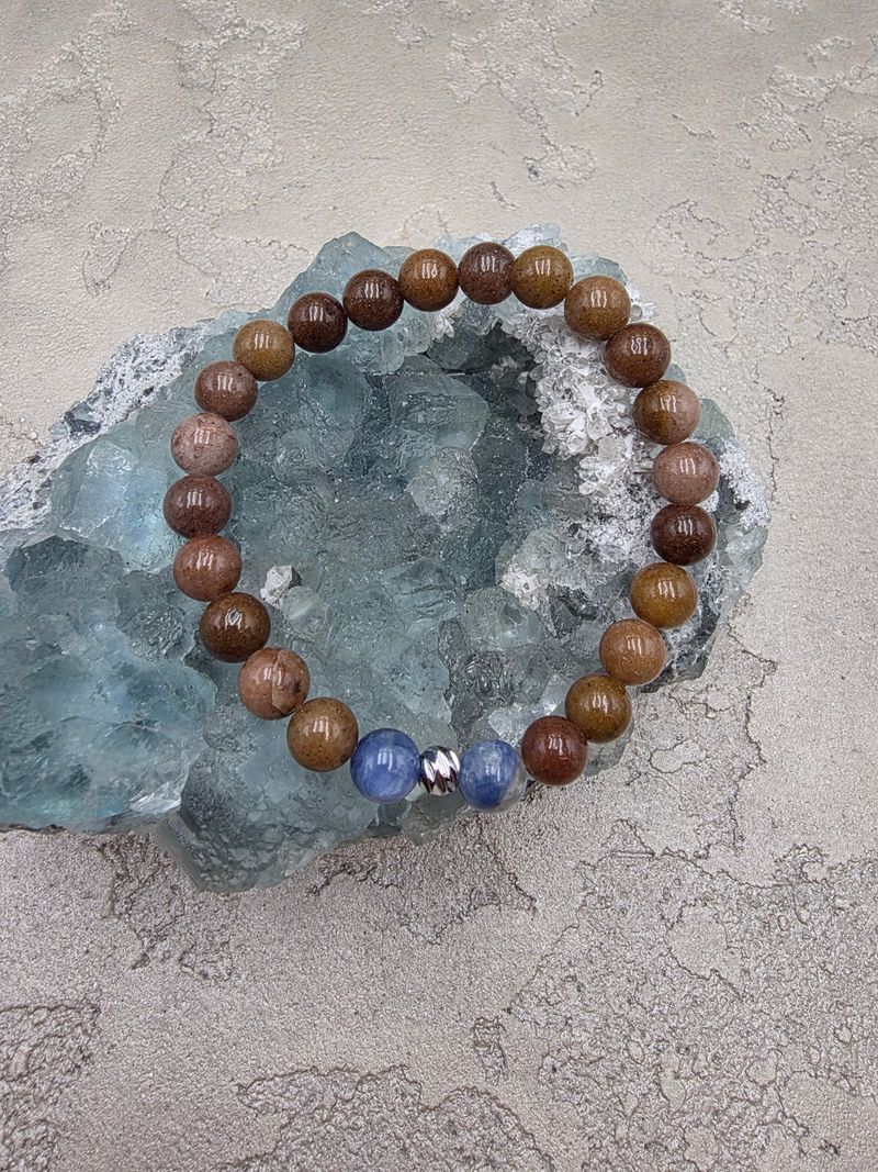 KIRMIZI AVENTURİN-KYANİT BİLEKLİK