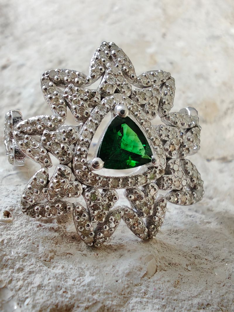 Diopsit Elmas yüzük