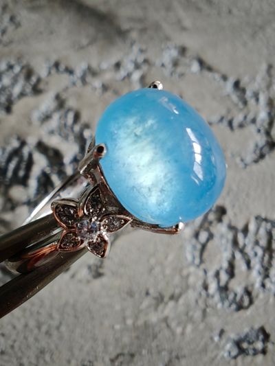 Auralı Aquamarine Yüzük