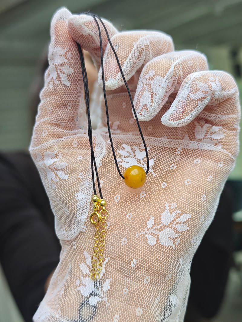 Gem Sarı Opal Kolye