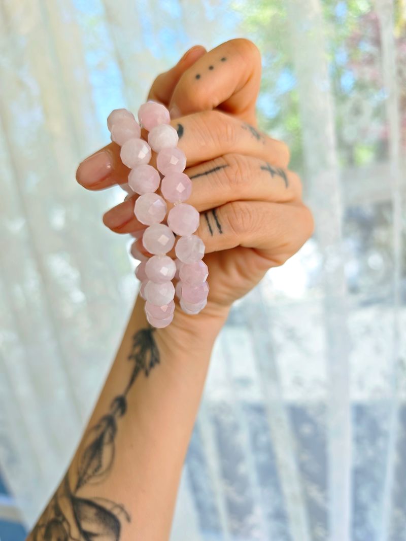 Madagaskar Pembe Kuvars Bileklik