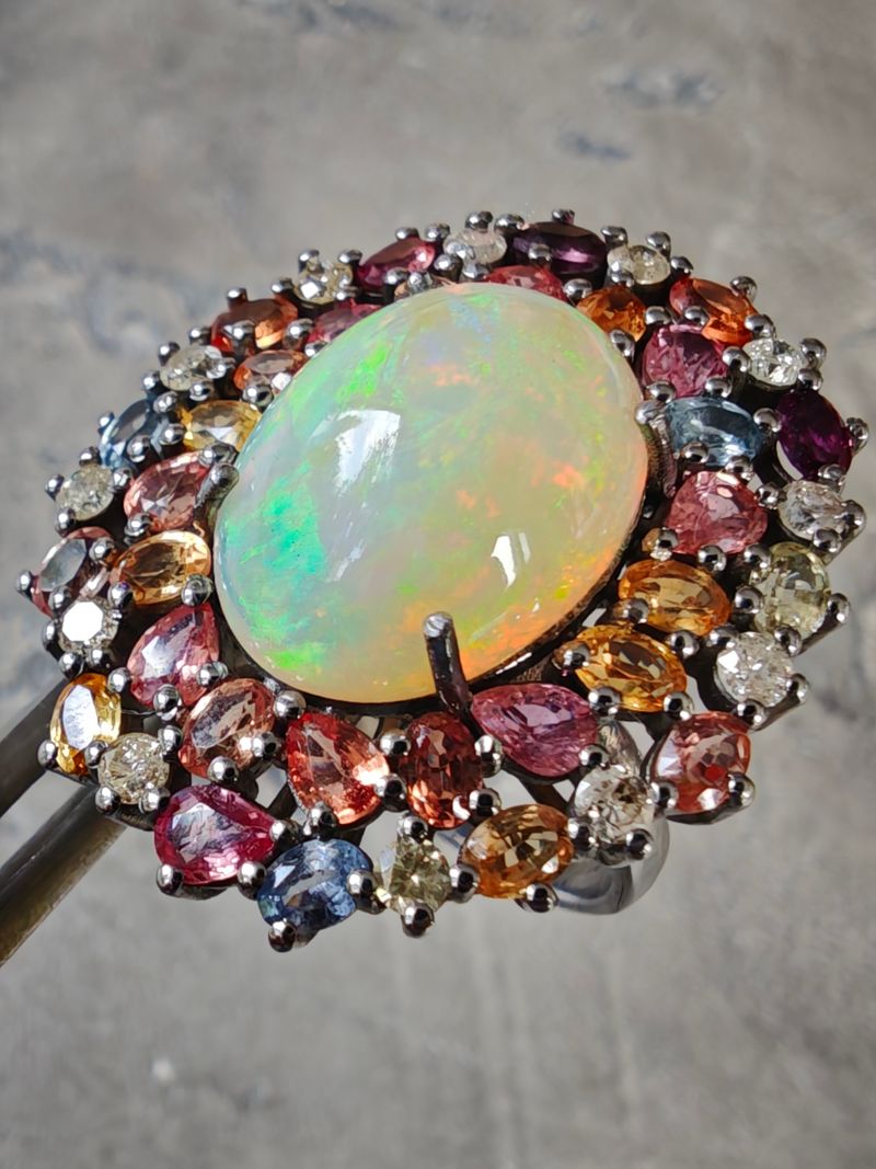 Opal Turmalin Yüzük