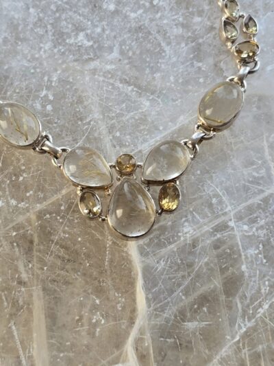 GOLD RUTİL SİTRİN KOLYE
