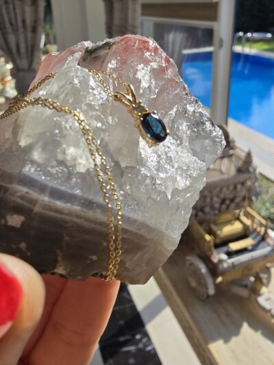 BLUE LONDON TOPAZ PIRLANTA ALTIN KOLYE