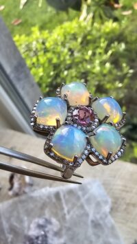 OPAL KUNZİT ELMAS YÜZÜK - Görsel 6