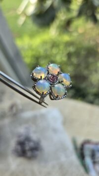 OPAL KUNZİT ELMAS YÜZÜK - Görsel 7