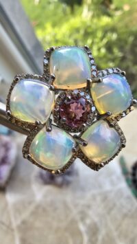 OPAL KUNZİT ELMAS YÜZÜK - Görsel 3