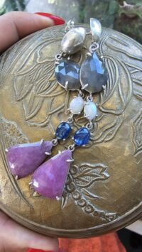 TANRIÇA SERİSİ SAFİR KÜPE - Görsel 4