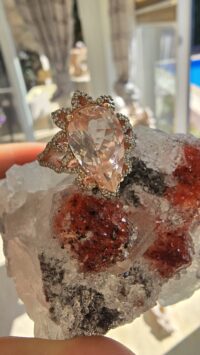 PEMBE TOPAZ VE ELMAS YÜZÜK - Görsel 5