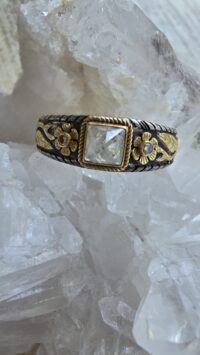 18 AYAR KUVARS ALTIN GÜMÜŞ YÜZÜK - Görsel 4