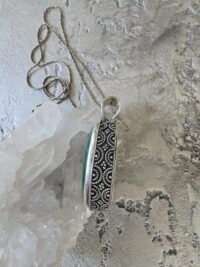 MALAHİT MADALYON KOLYE - Görsel 4