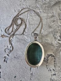 MALAHİT MADALYON KOLYE - Görsel 3