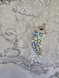 OPAL ELMAS FİLDİŞİ KOLYE