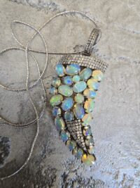 OPAL ELMAS FİLDİŞİ KOLYE - Görsel 2