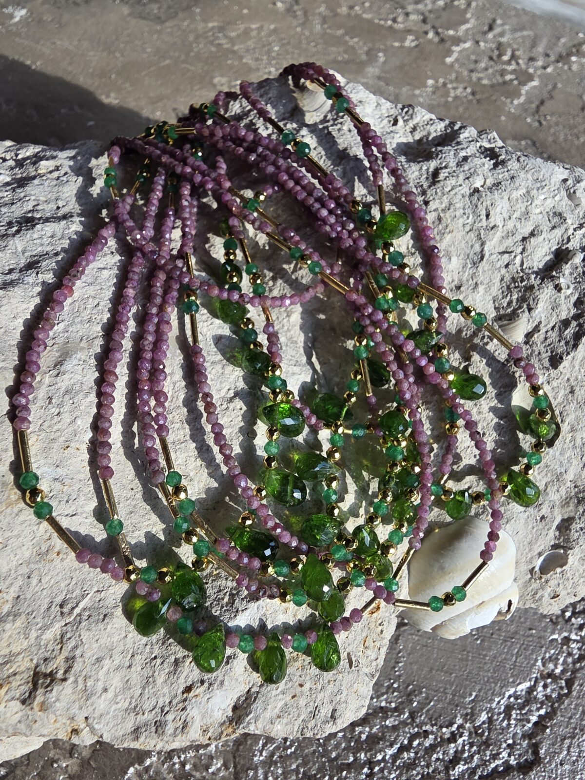 YAKUT DİOPSİT KOLYE - Görsel 3