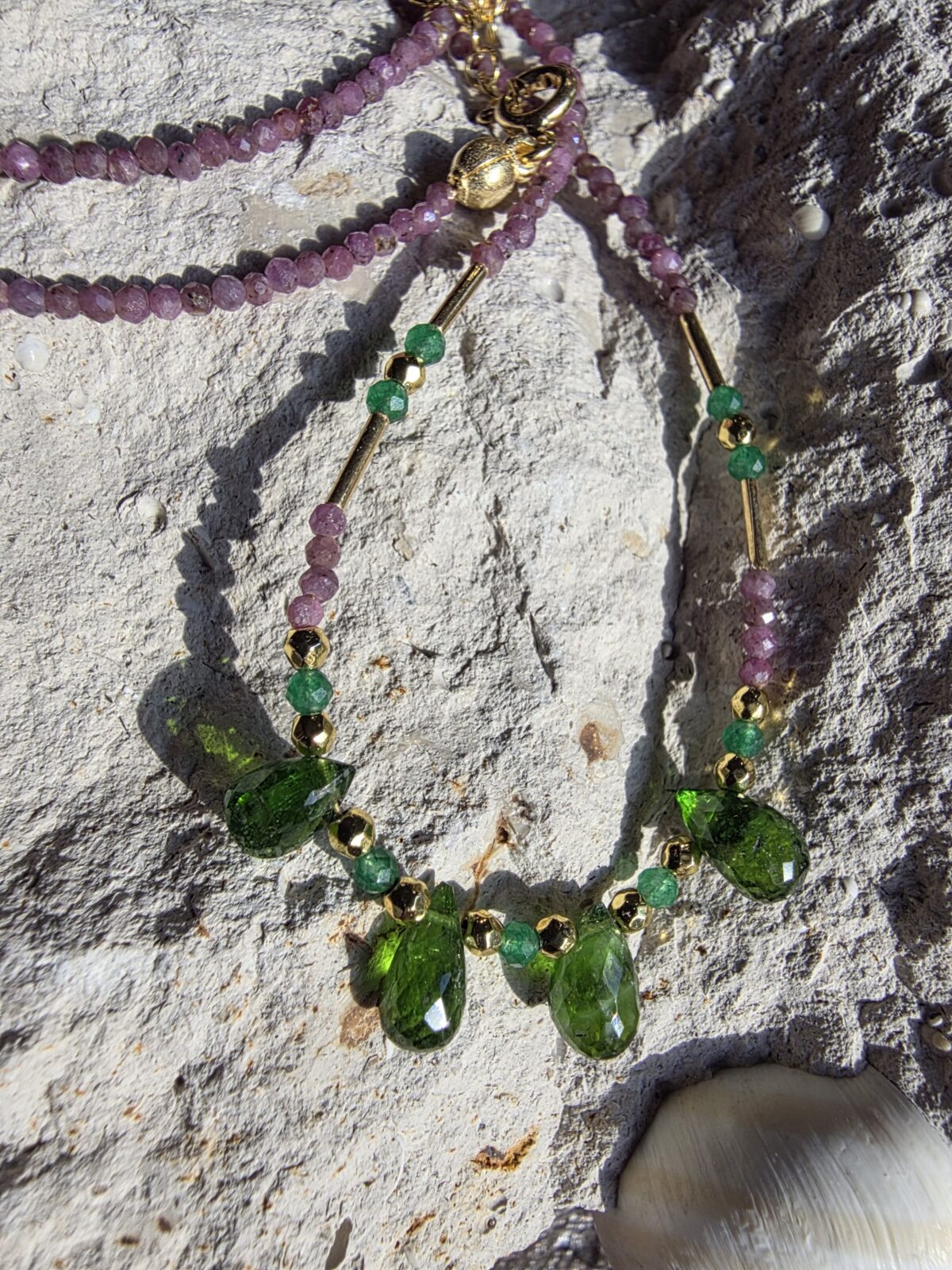 YAKUT DİOPSİT KOLYE - Görsel 4