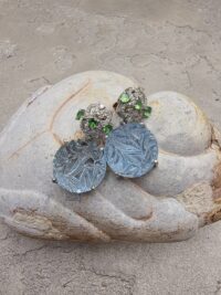 AQUAMARİNE-TURMALİN-ELMAS KÜPE - Görsel 2