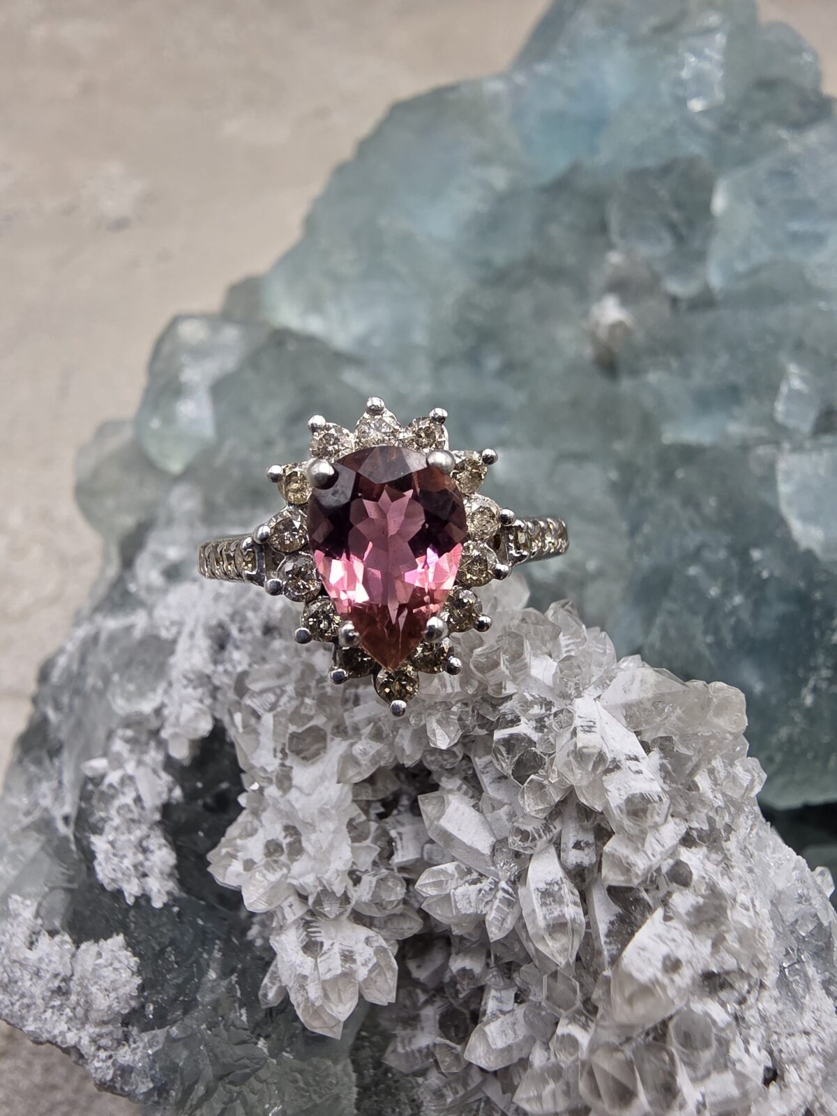 KUNZİT ELMAS YÜZÜK - Görsel 2