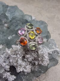 RENKLİ TURMALİN ELMAS YÜZÜK - Görsel 3