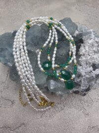 İNCİ AVENTURİN KOLYE - Görsel 3