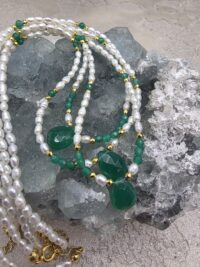 İNCİ AVENTURİN KOLYE - Görsel 4