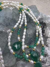 İNCİ AVENTURİN KOLYE