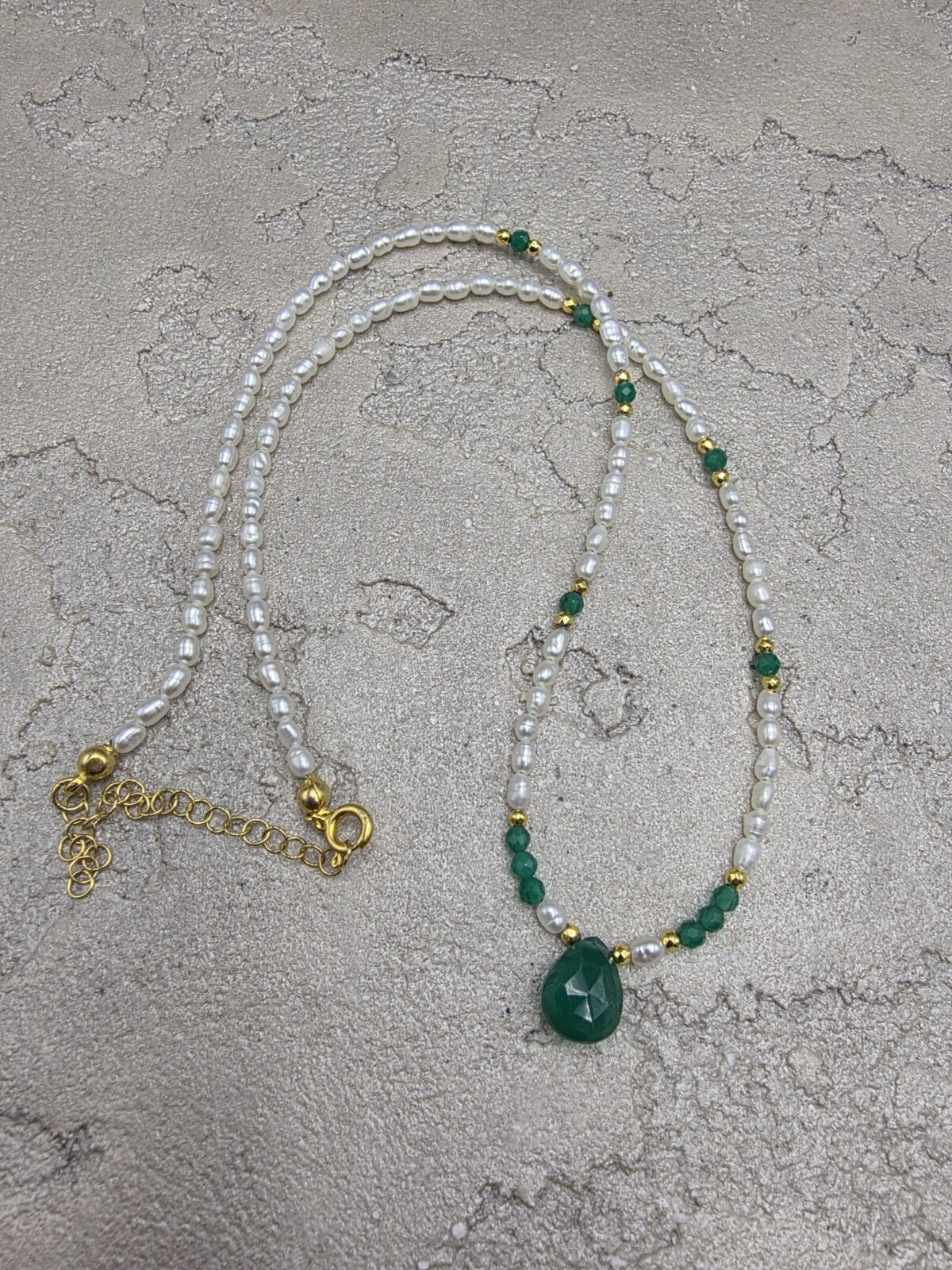 İNCİ AVENTURİN KOLYE - Görsel 5