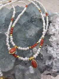 BAHREYN İNCİ TUNUS MERCAN KOLYE