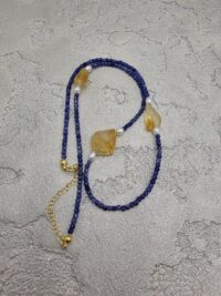 LAPİS İNCİ SİTRİN KOLYE - Görsel 2