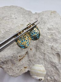 TİBET TURKUAZ MÜCEVHER KÜPE