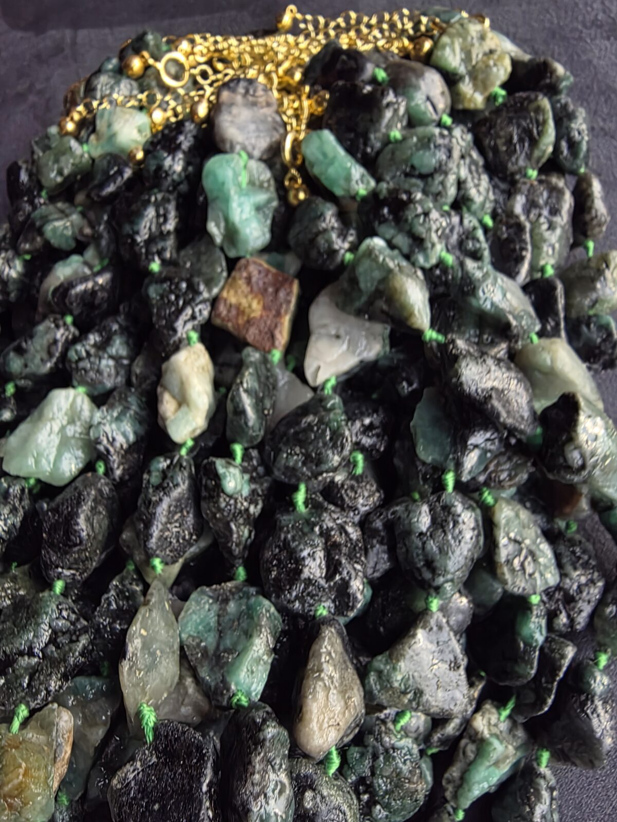 Ham Zümrüt Kolye - Görsel 2