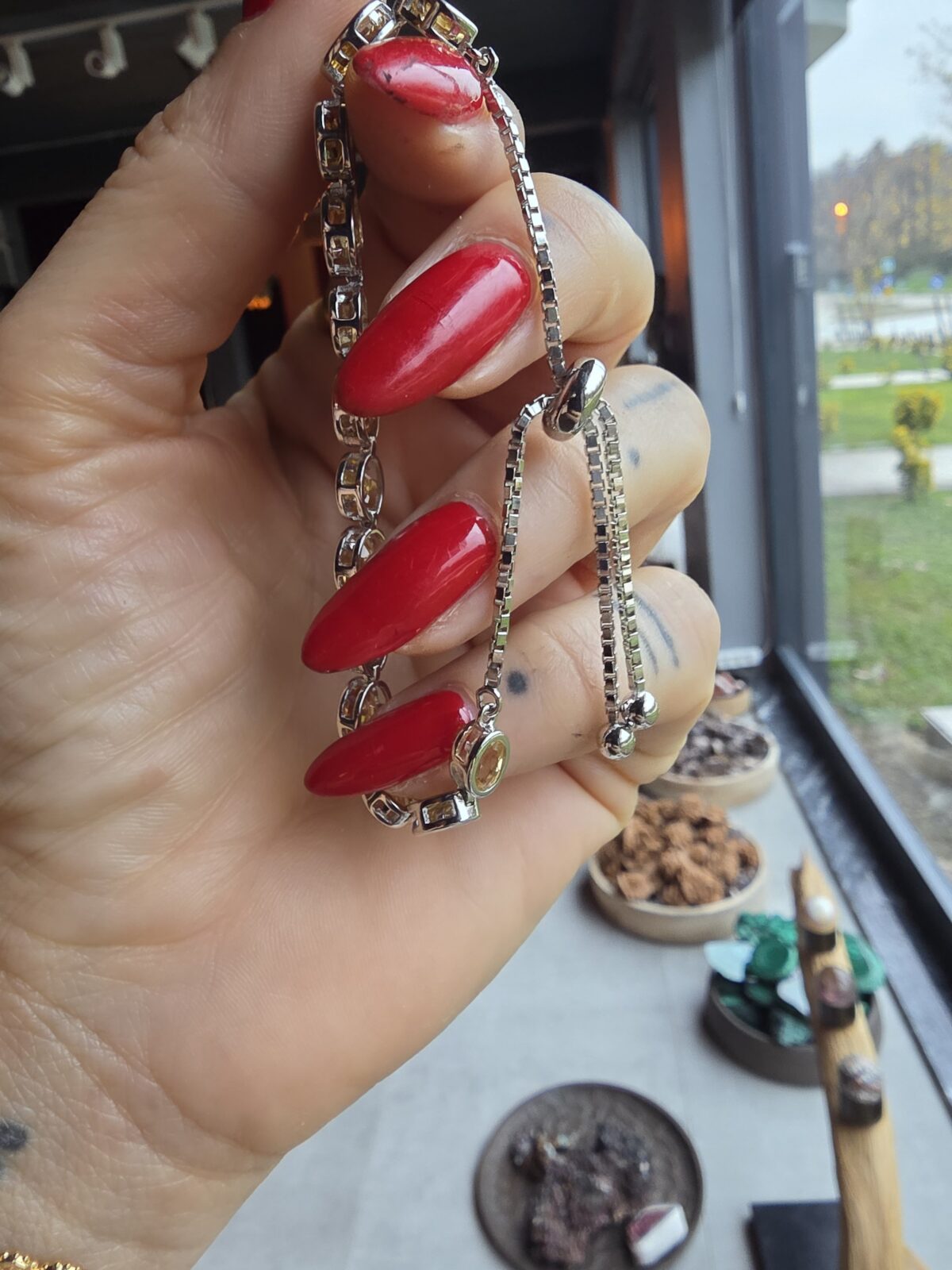 Sitrin Gümüş Bileklik - Görsel 5