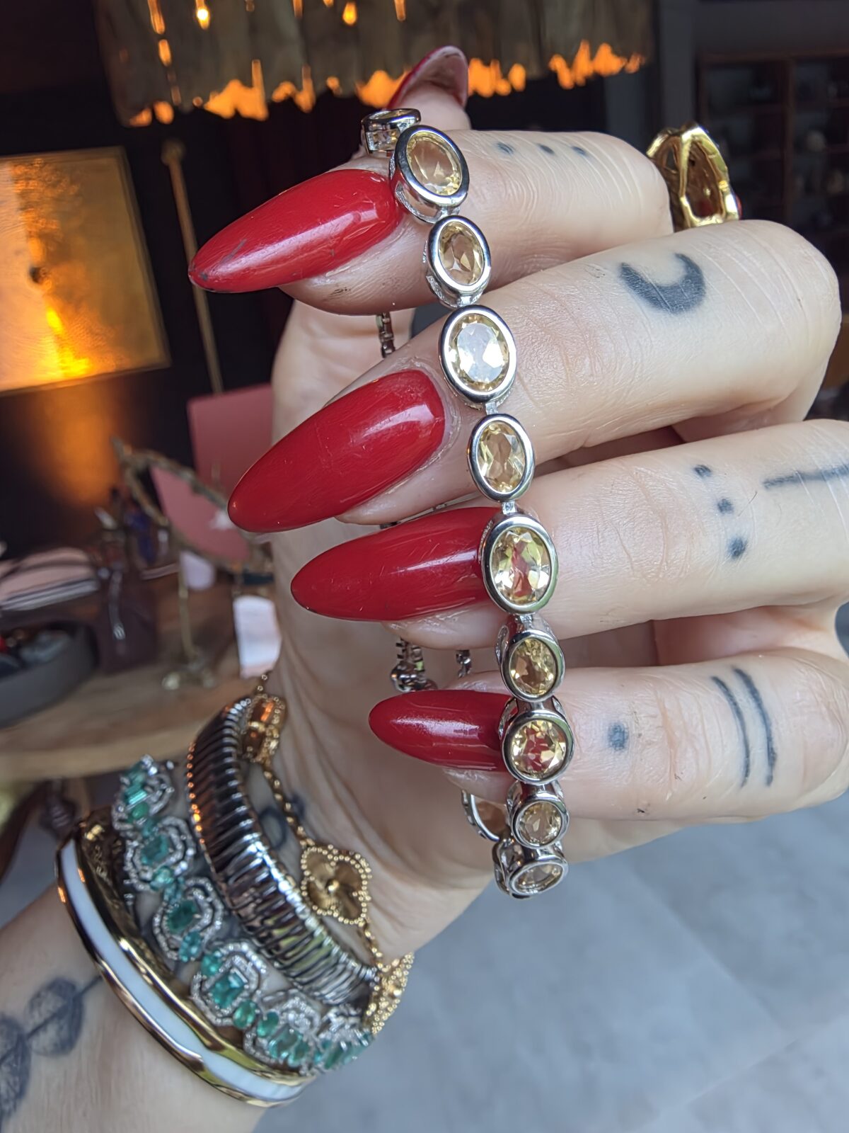 Sitrin Gümüş Bileklik - Görsel 2