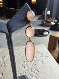 M. Pembe Kuvars Küpe - Görsel 2