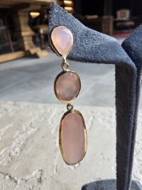 M. Pembe Kuvars Küpe - Görsel 3