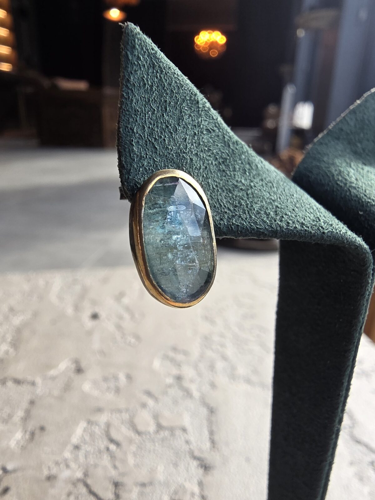 Yeşil Kyanit Küpe - Görsel 3