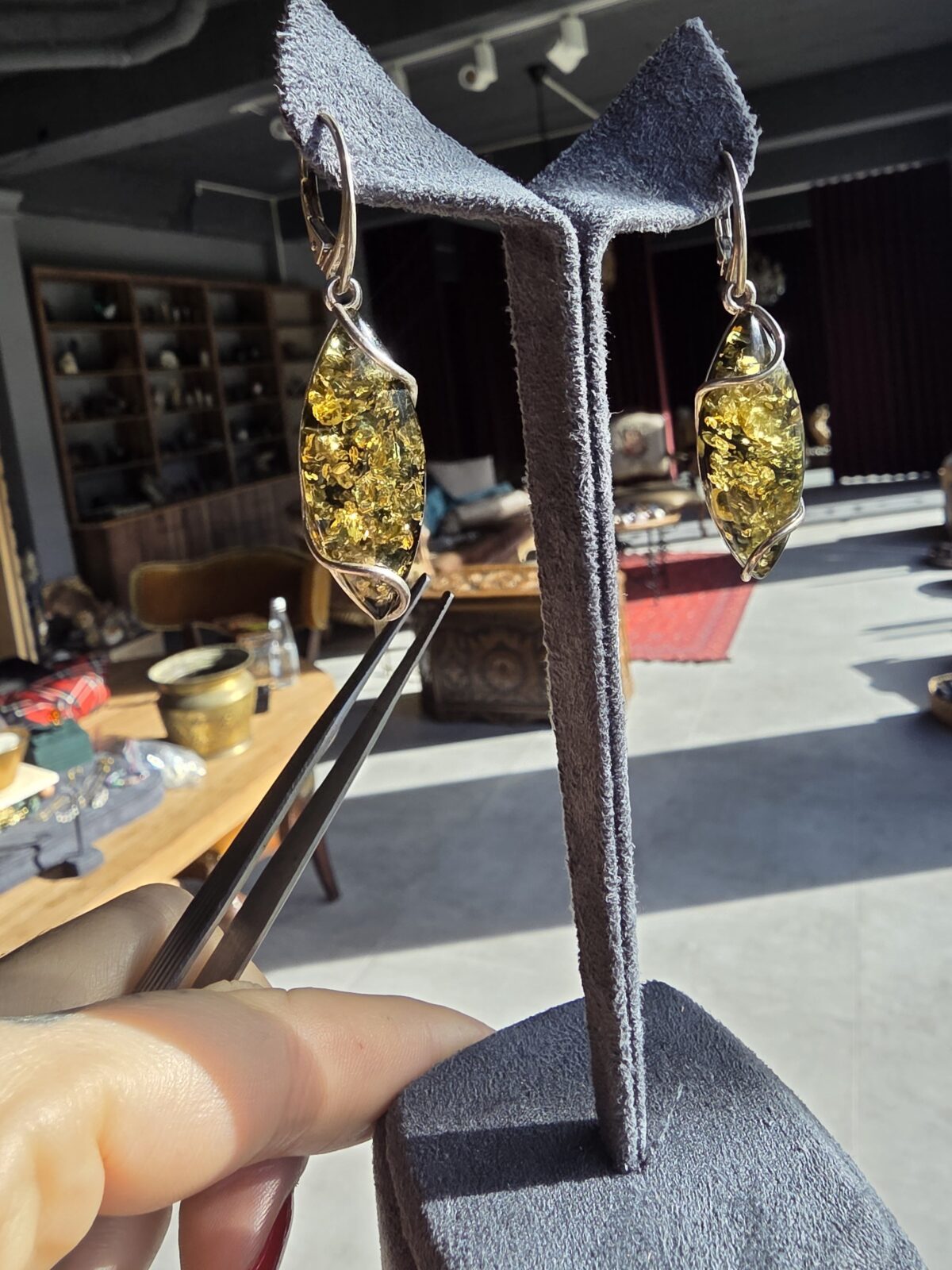 Kehribar Küpe - Görsel 3