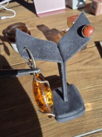 Kehribar Mercan Küpe