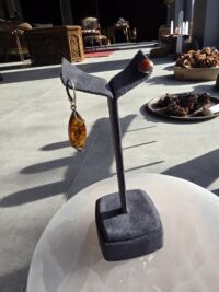 Kehribar Mercan Küpe - Görsel 2