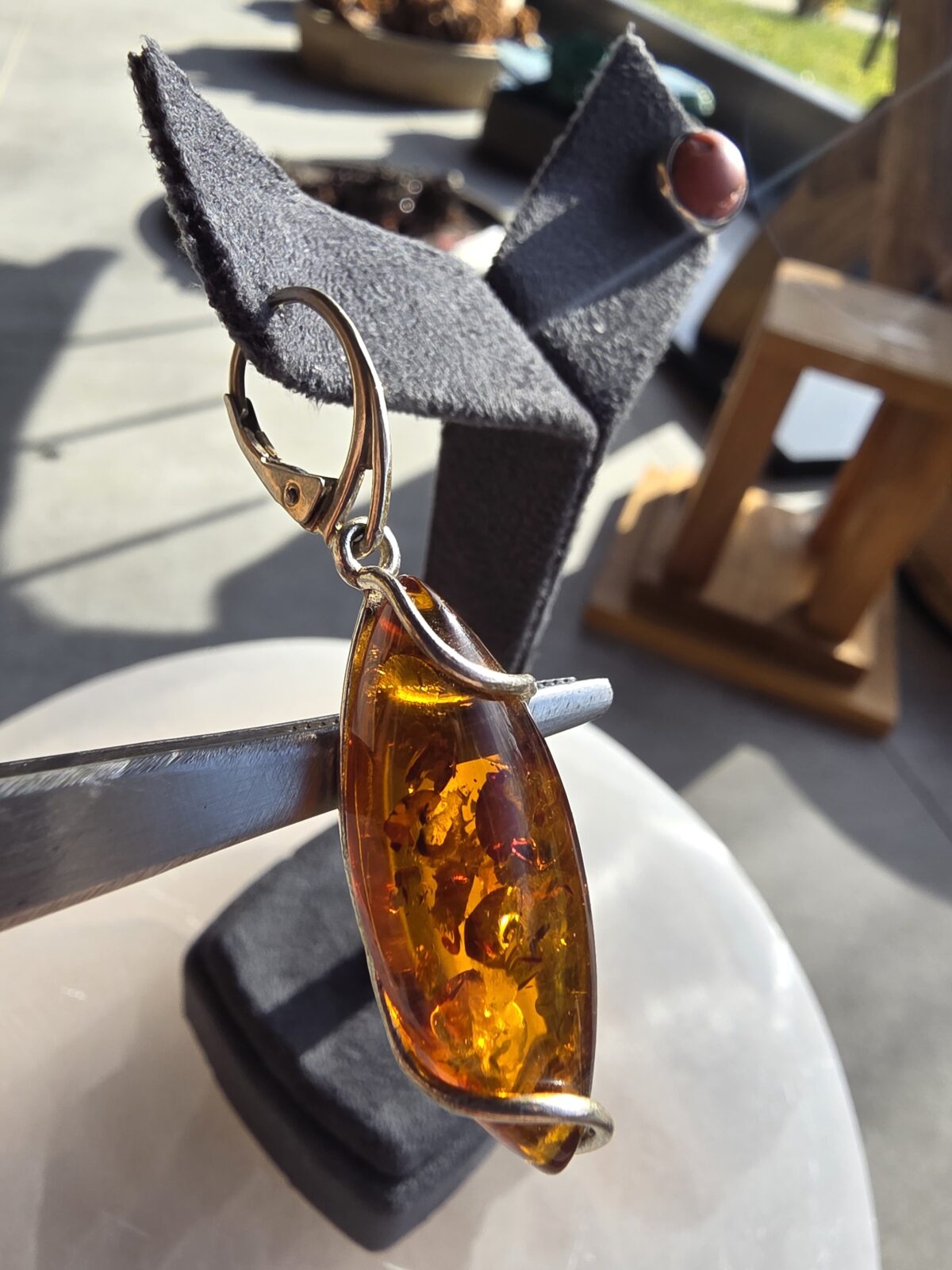 Kehribar Mercan Küpe - Görsel 3