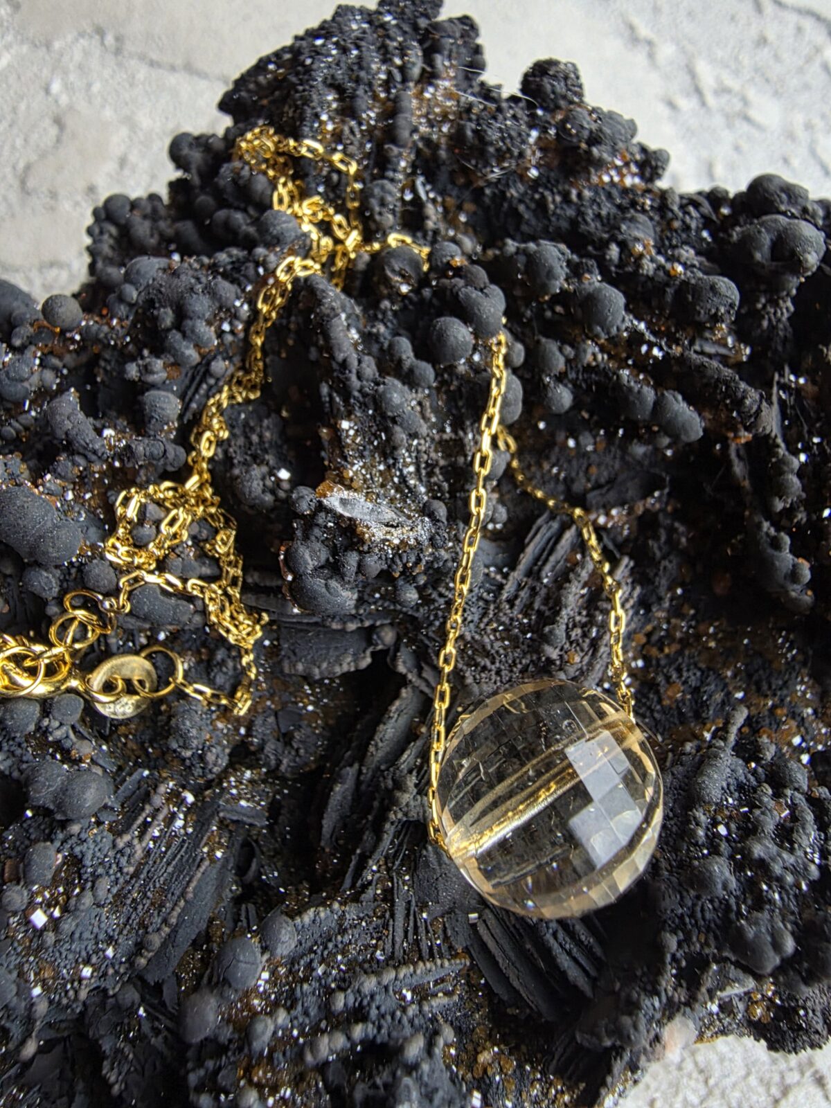 Özel Kesim Sitrin Kolye - Görsel 3