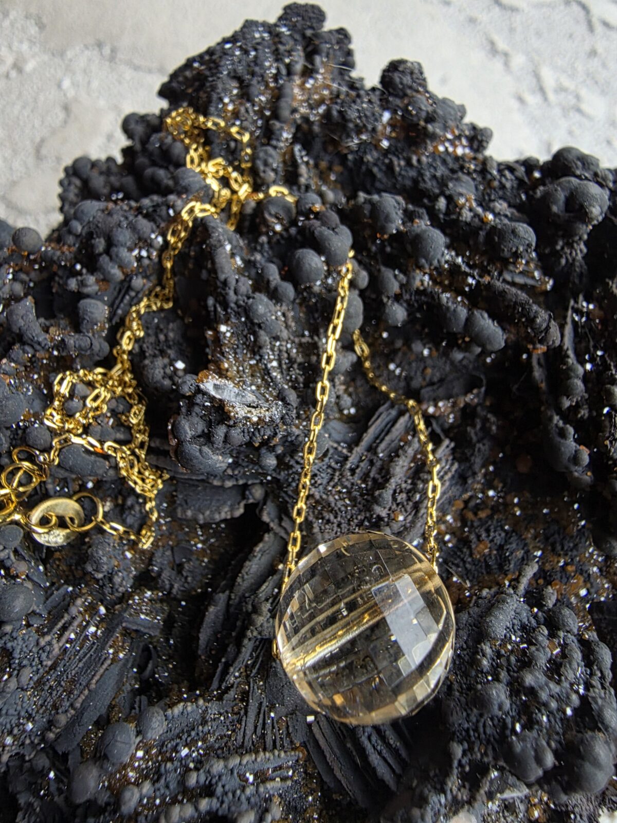 Özel Kesim Sitrin Kolye - Görsel 2