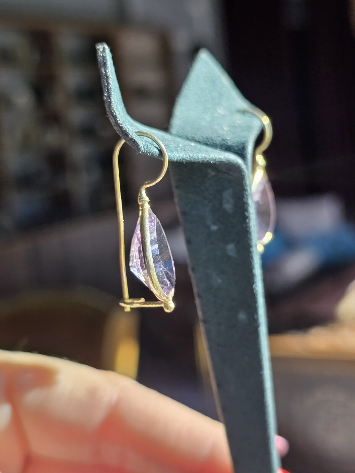 Konkav Kesim Ametrin Küpe - Görsel 2