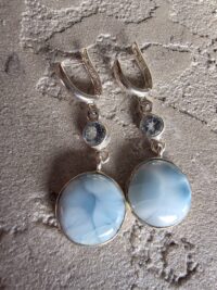 Larimar Topaz Küpe - Görsel 2