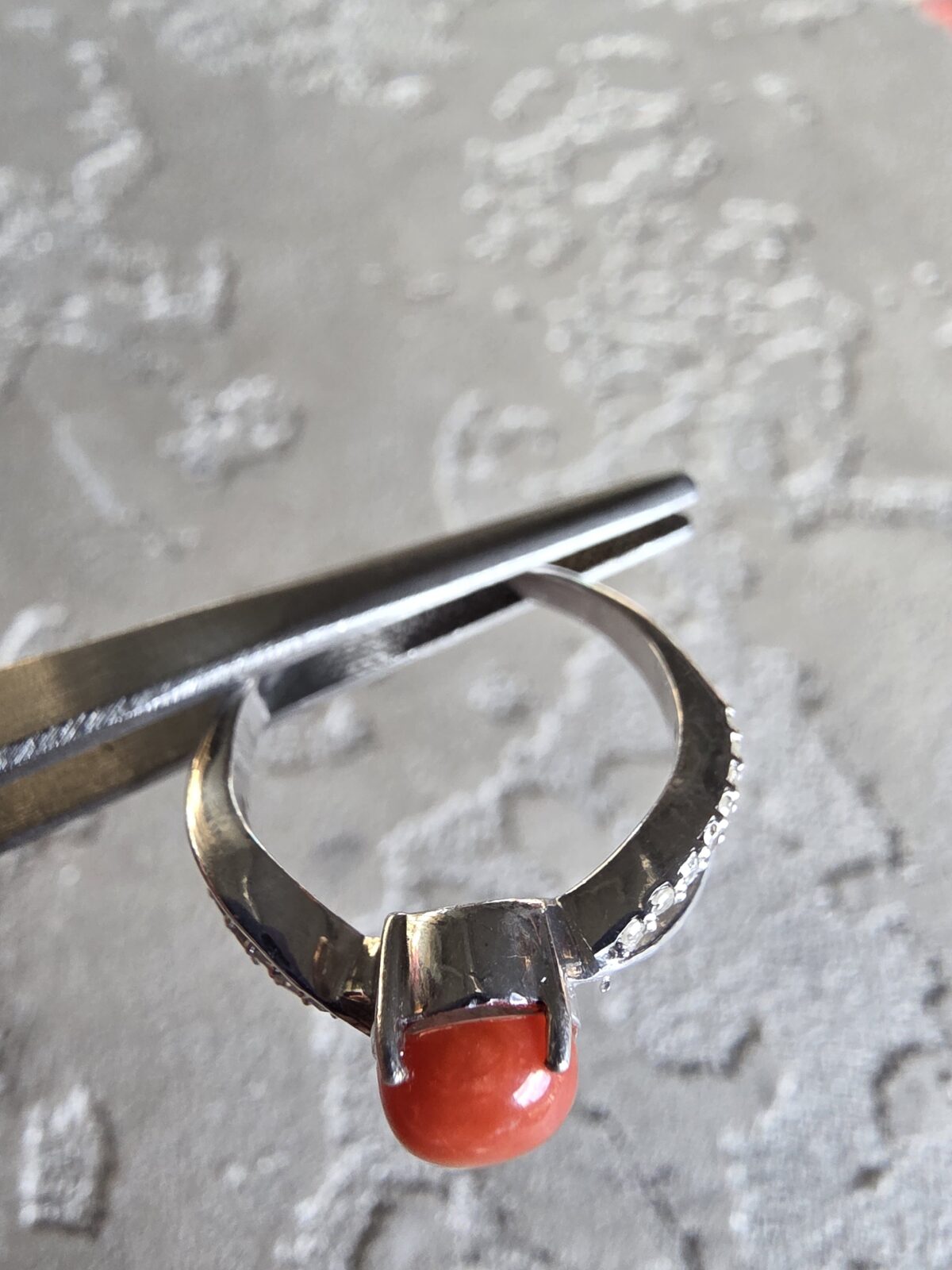 Mercan Elmas Yüzük - Görsel 2