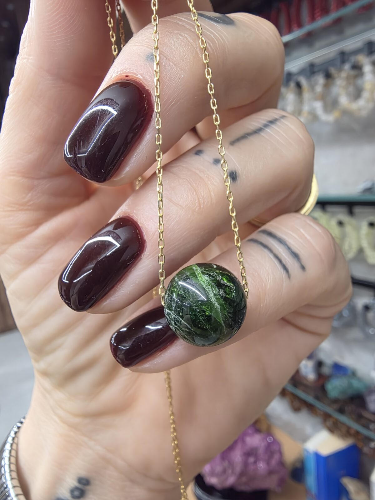 Diopsit Küre Kolye - Görsel 2