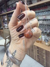 Gem Jasper Küre Kolye - Görsel 2