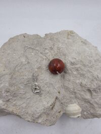 Gem Jasper Küre Kolye