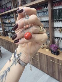 16 mm Cinnebar Küre Kolye